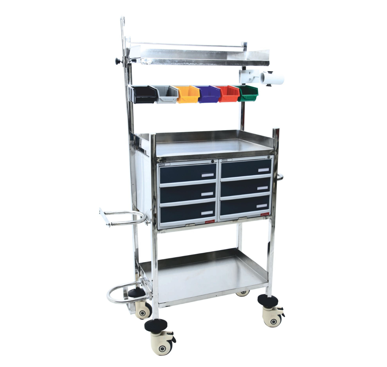 Crash Cart Trolley Stainless Steel