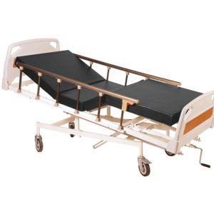 Hospital ICU Bed 3 Function Manual Collapsible Railing