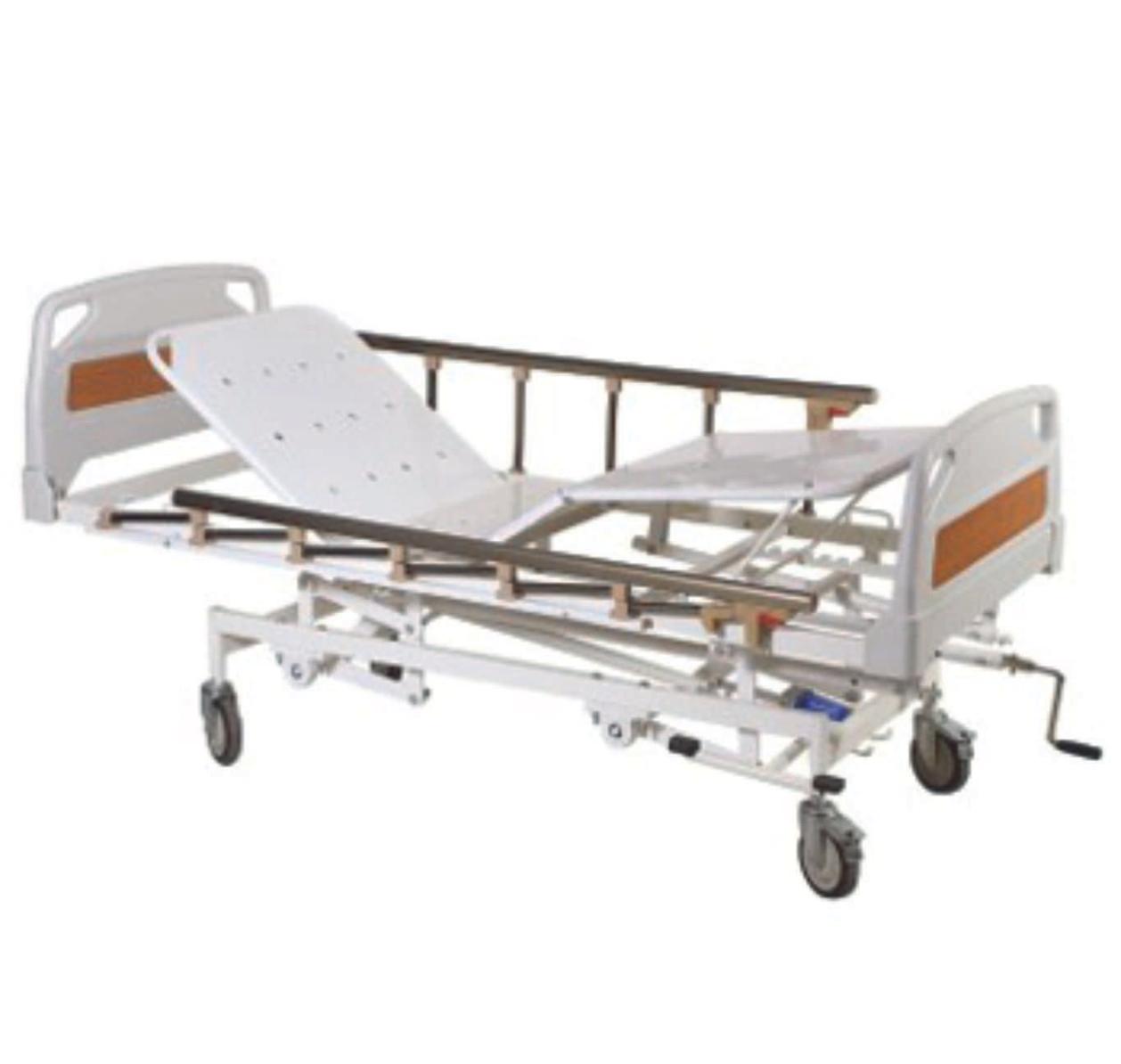 Hospital ICU Bed Hi-Lo-Hydraulic (ABS Panels & Collapsible Railing)